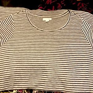 Jill gray and black stripe dress long sleeve